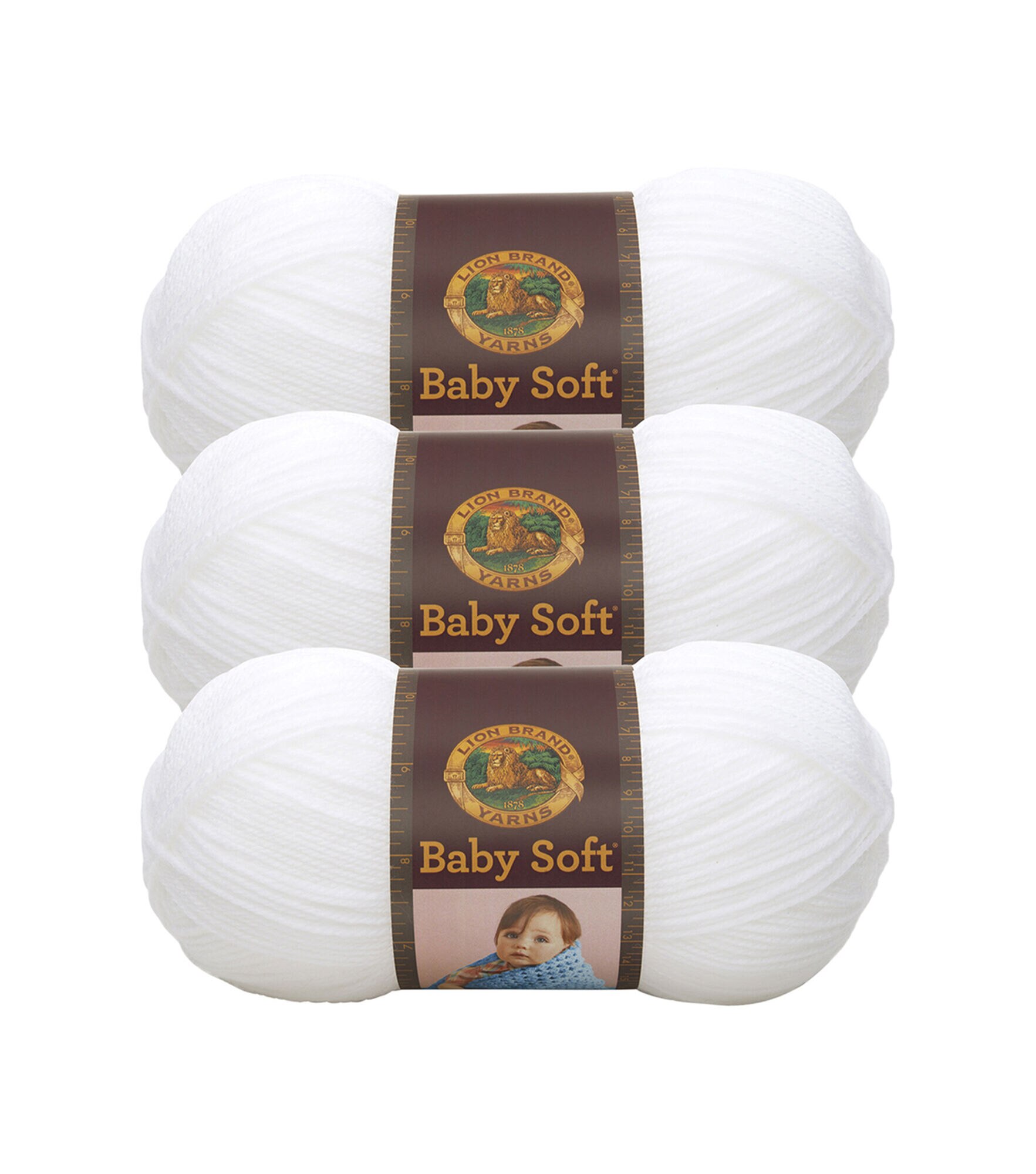 Lion Brand Baby Soft Yarn 3 Bundle