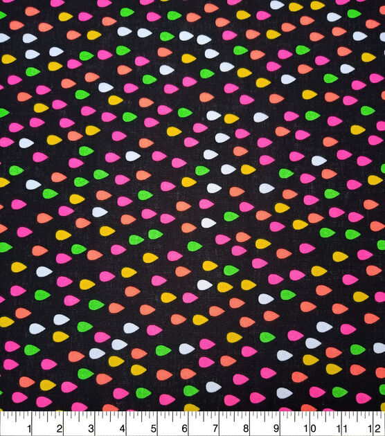 Neon Rain Drops Quilt Cotton Fabric by Quilter's Showcase