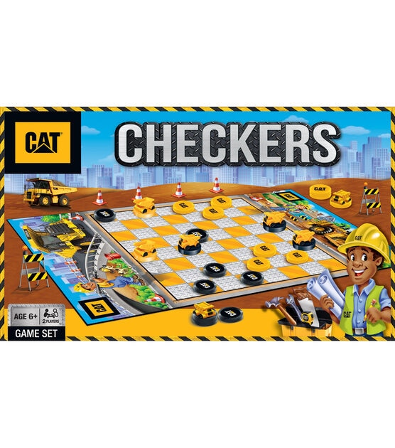 MasterPieces 34ct Caterpillar Checkers Licensed Board Game