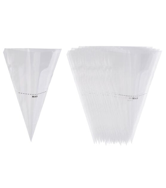 12" Clear Disposable Decorating Bags 50ct by STIR, , hi-res, image 2