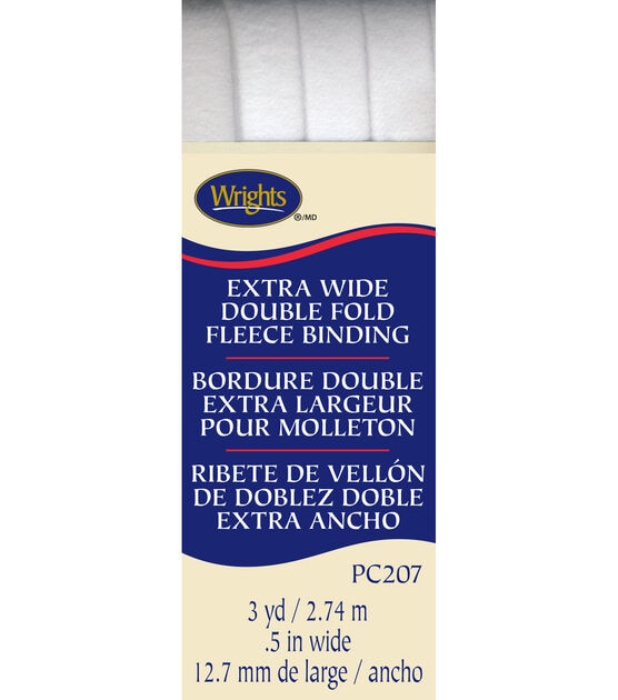 Wrights 1/2" x 3yd Extra Wide Double Fold Fleece Binding, , hi-res, image 1