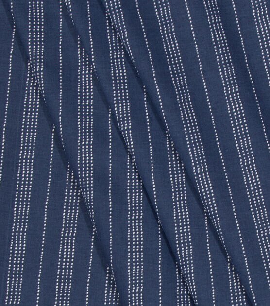 Nate Berkus Multi Purpose Decor Fabric 54" Dark Blue Litton Stripe Paramount, , hi-res, image 2