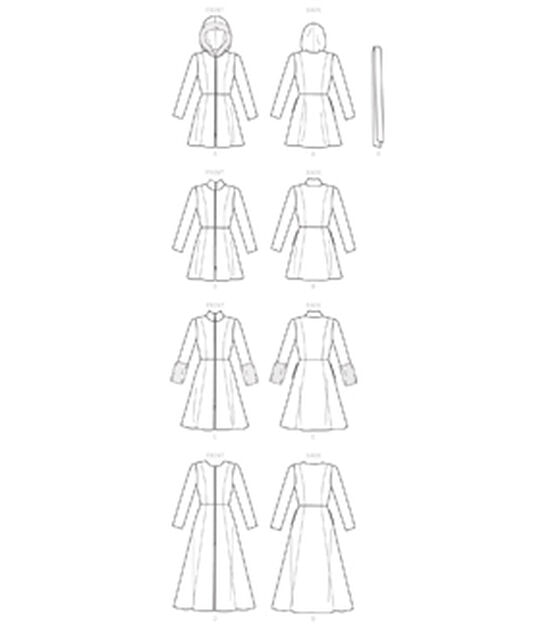 McCall's M7848 Size 8 to 24W Misses & Women's Petite Coat Sewing Pattern, , hi-res, image 8