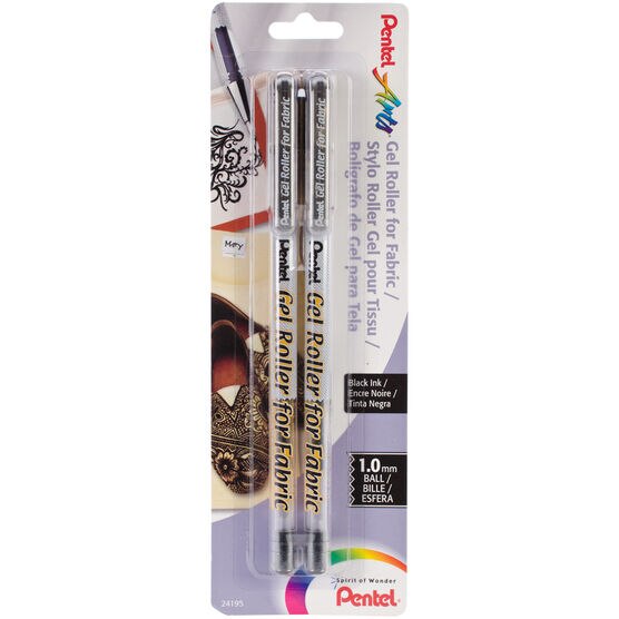 Pentel Fabric Gel Roller Pens Black