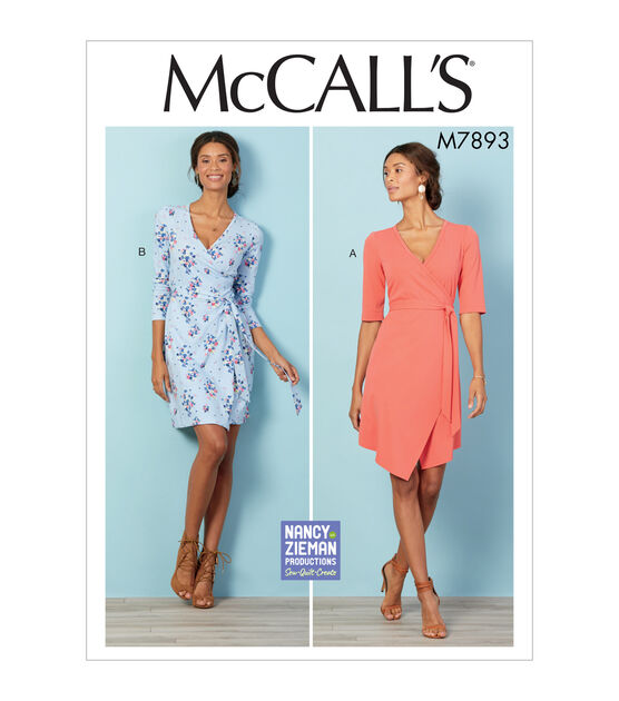 McCall's M7893 Size 8 to 24W Misses & Women's Dress Sewing Pattern, , hi-res, image 1