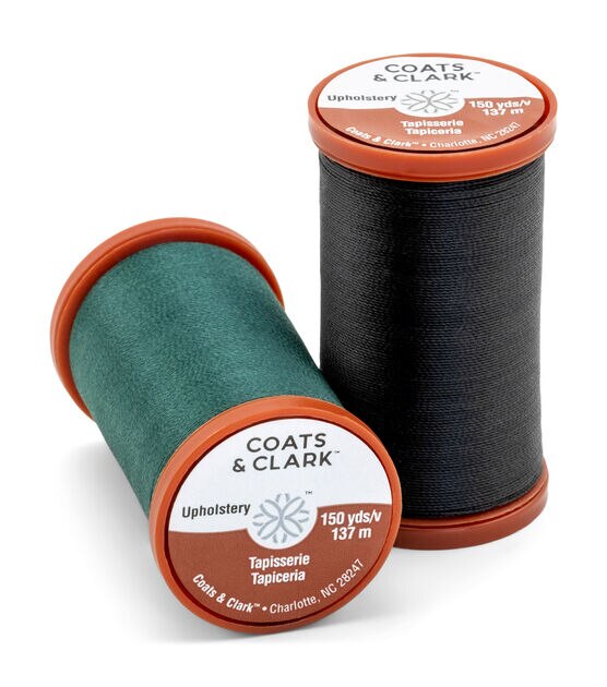  Extra Strong Upholstery Repair Sewing Thread Kit Coats and  Clark - Heavy Duty Curved Needles, 1 Black Spool, 1 Brown Spool : Arts,  Crafts & Sewing