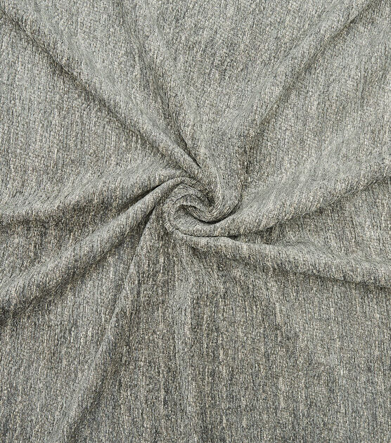 Lightweight Decor Fabric Heavy Chenille Jacquard Gray & Cream