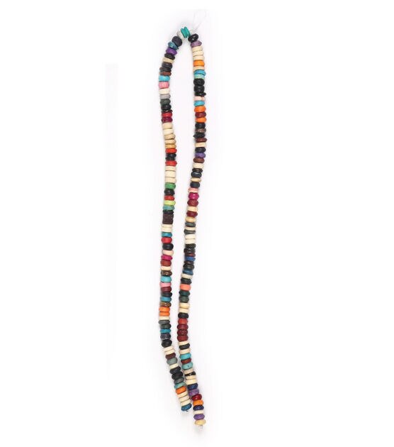 7" Multicolor Disc Bone Strung Beads by hildie & jo, , hi-res, image 3