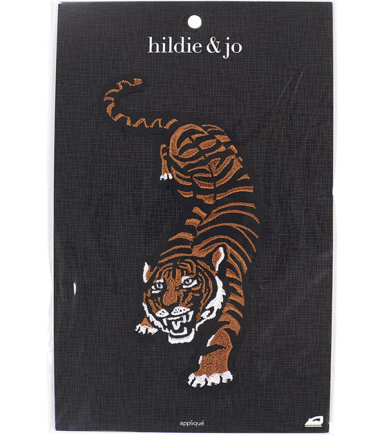 3" x 6" Tiger Iron On Patch by hildie & jo