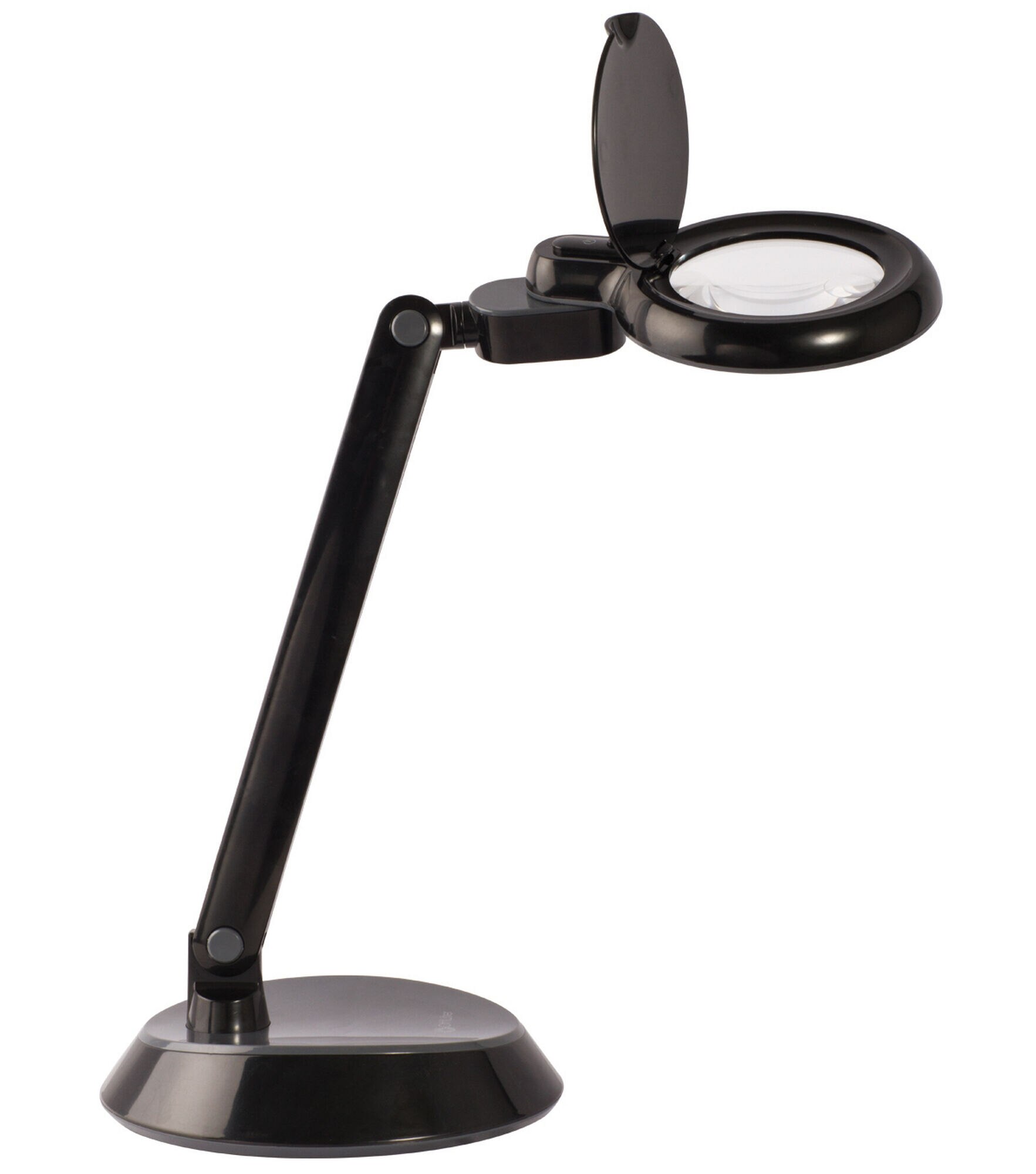 OttLite 15" LED Magnifier Desk Lamp, Black, hi-res