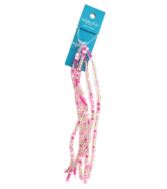 36" Pink Czech Glass Beads by hildie & jo
