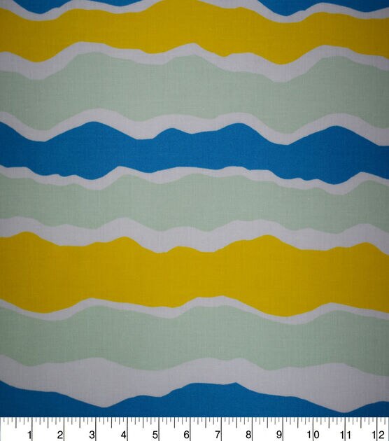 Multi Wavy Stripes Quilt Cotton Fabric by Quilter's Showcase
