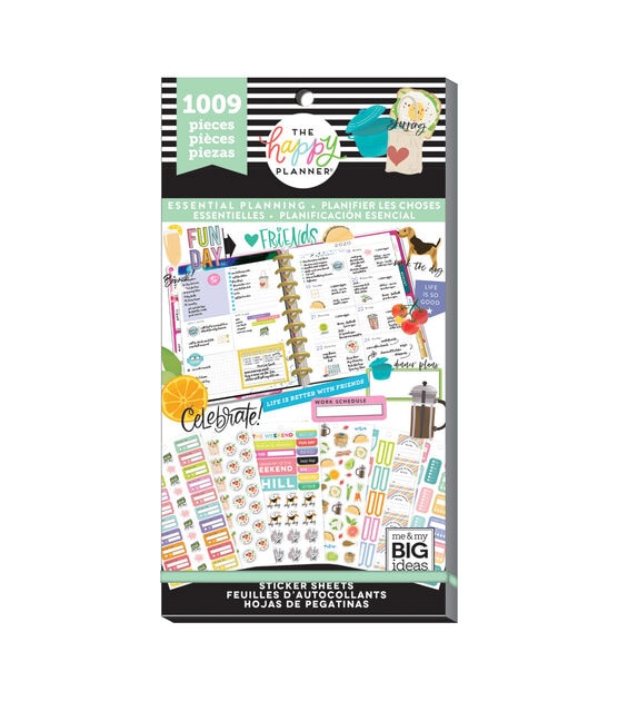 1009pc Essential Planning Happy Planner Sticker Pack, , hi-res, image 1