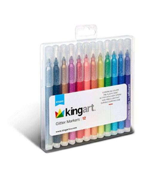 Kingart 12ct Glitter Markers, , hi-res, image 7