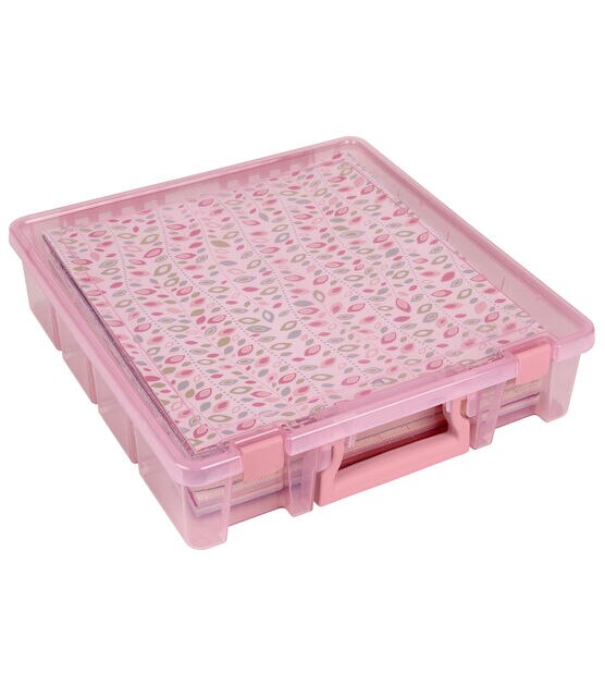 ArtBin 15" Super Satchel Pink 1 Compartment Box With Handle & Latches, , hi-res, image 4