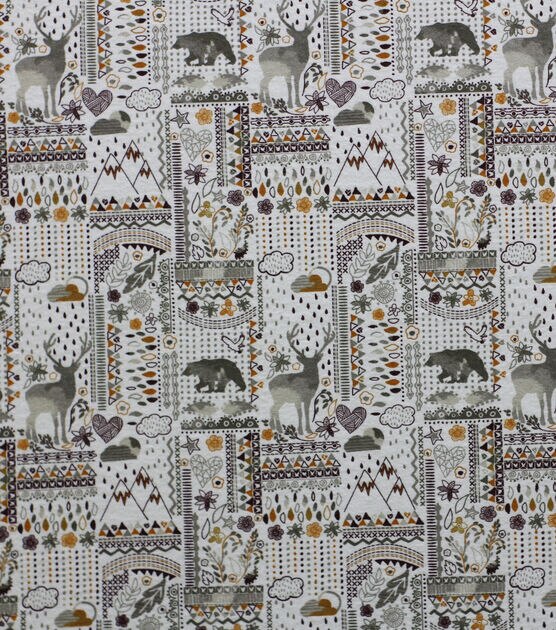 Bohemian Nature Packed Super Snuggle Flannel Fabric