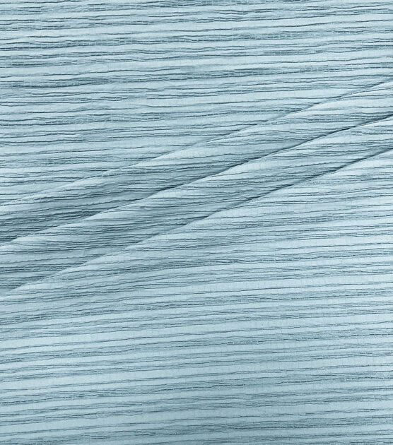 Blue Pleated Crepe Silky Fabric, , hi-res, image 1