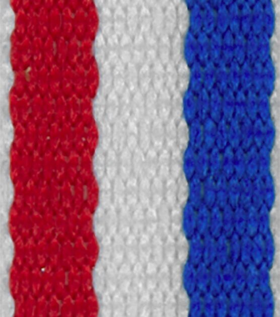 Offray 3/8"x9' Tri Stripes Woven Patriotic Ribbon Royal, , hi-res, image 2