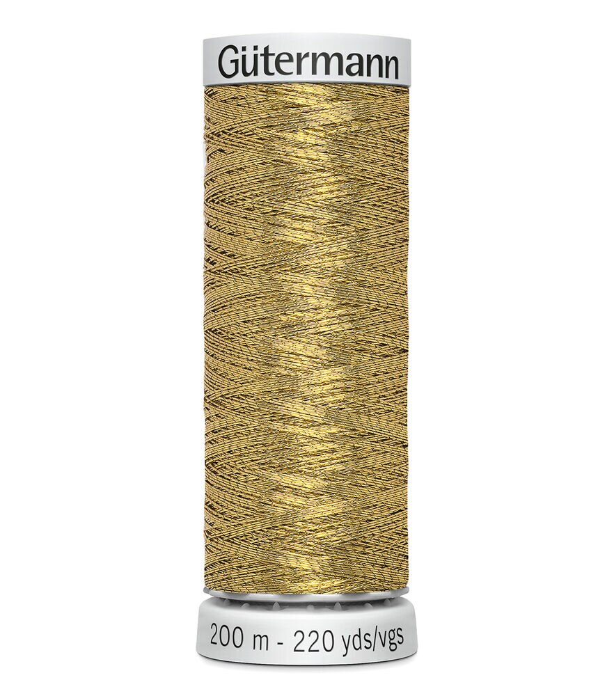 Gutermann 200M Metallic Dekor Thread, Antique Gold, swatch