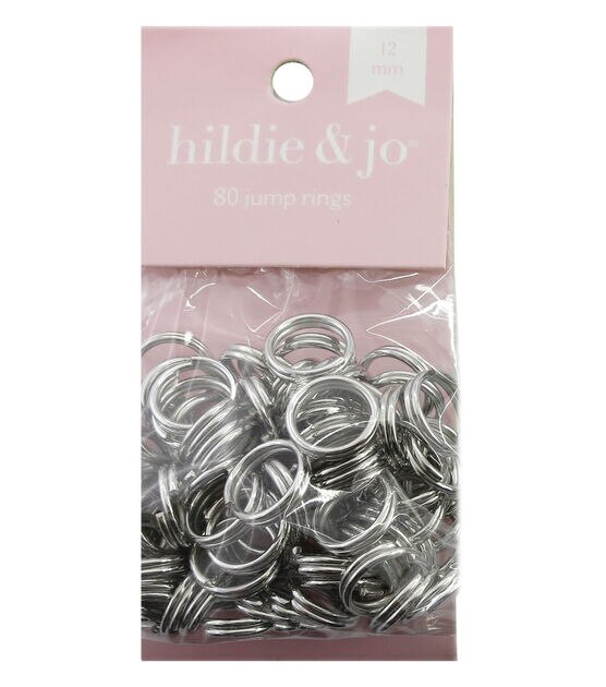 12mm Silver Metal Jump Rings 80pk by hildie & jo