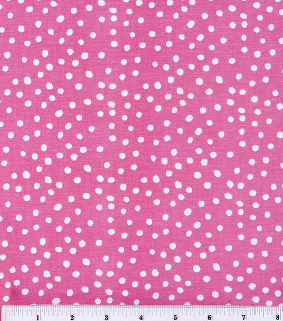 Irregular Dots on Pink Quilt Cotton Fabric by Keepsake Calico