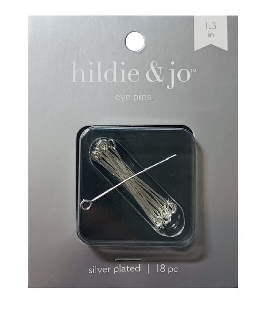 1" Silver Plated Eye Pins 18pk by hildie & jo