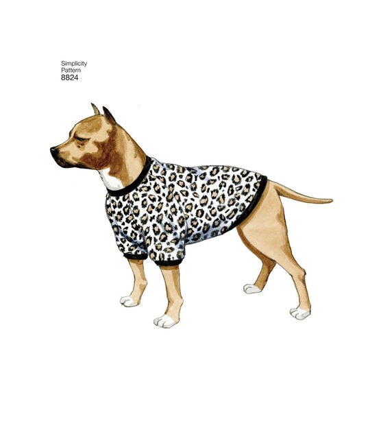 Simplicity S8824 Size S to L Dog Coats Sewing Pattern, , hi-res, image 5
