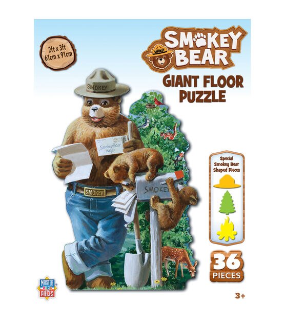 MasterPieces 2' x 3' Smokey Bear Floor Jigsaw Puzzle 36pc