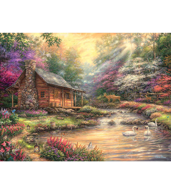 Diamond Art Club 36.5" x 27.5" Brookside Retreat Painting Kit