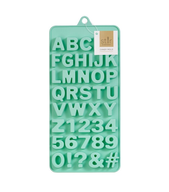 4 x 9 Silicone Letters & Numbers Candy Mold by STIR