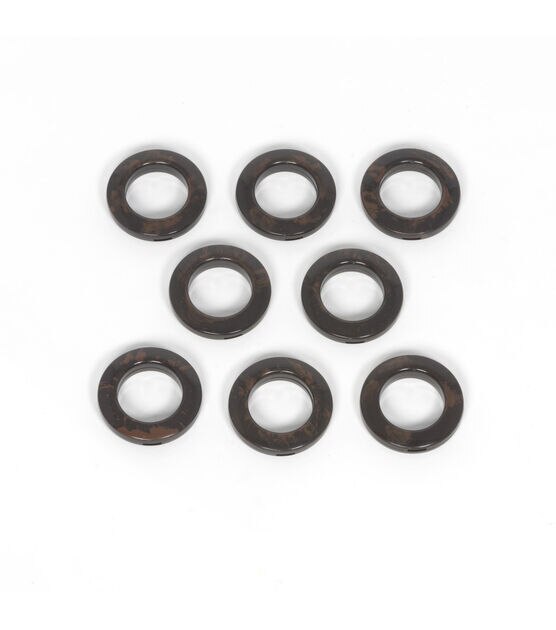 Dritz Home 1" Round Curtain Grommets, 8 Sets, Rustic Brown, , hi-res, image 2