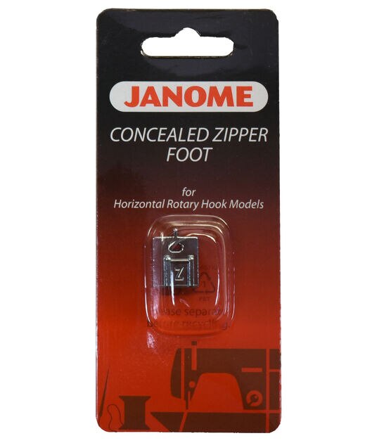 Janome Invisible Zipper Foot - Install invisible zippers with ease