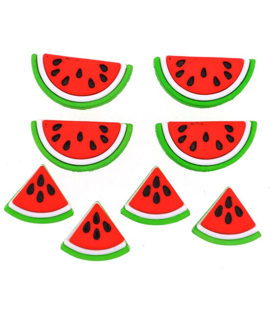 Dress It Up 8ct Plastic Garden Watermelons Shank Buttons