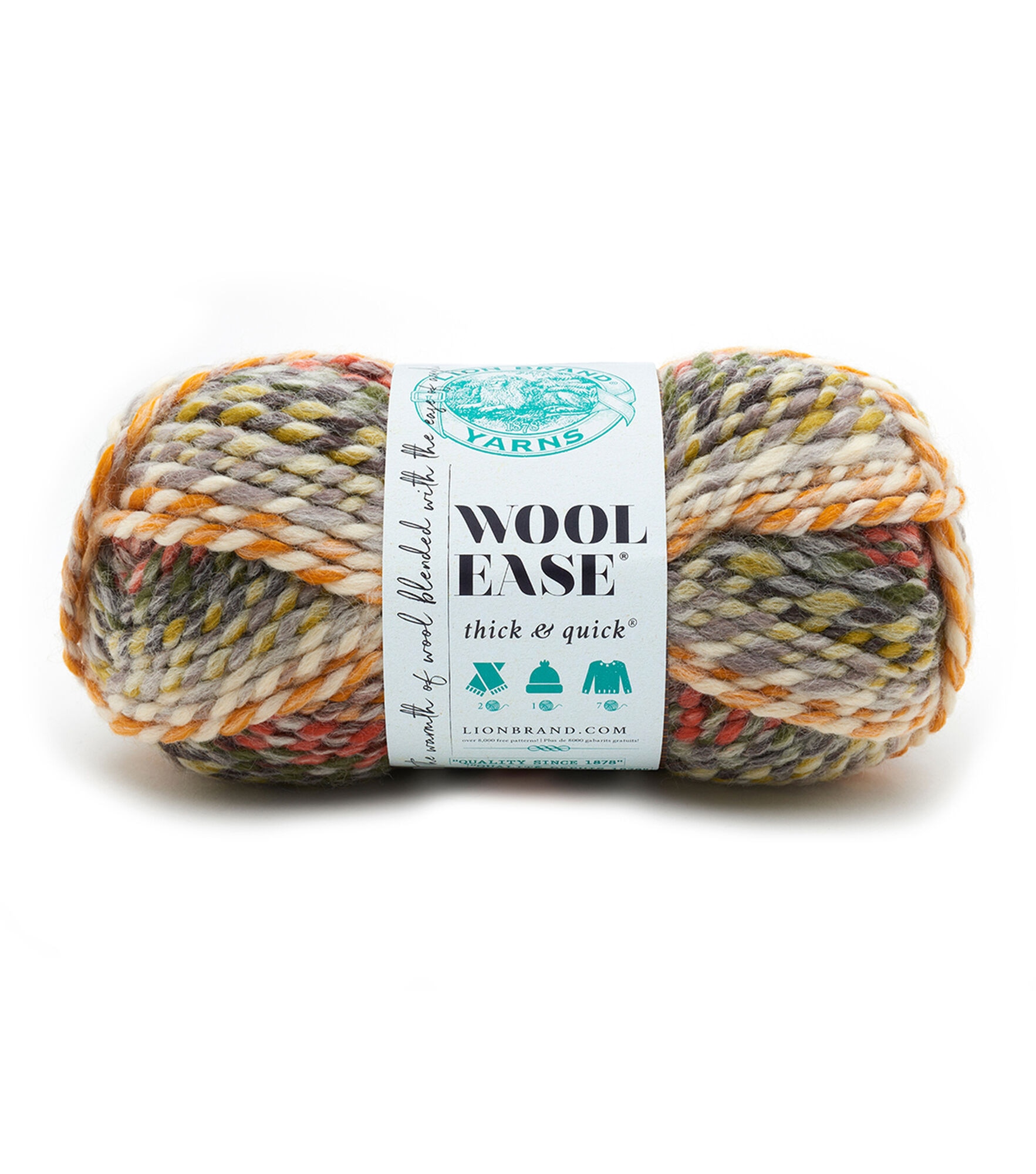 Lion Brand Wool Ease Thick & Quick Super Bulky Acrylic Blend Yarn, Coney Island, hi-res