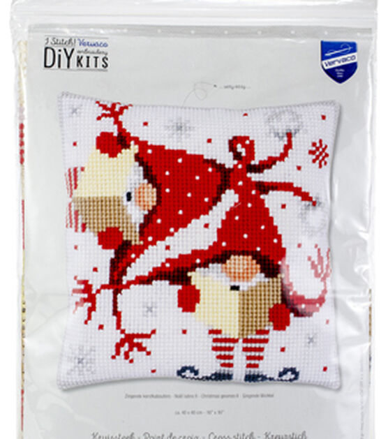 Vervaco 16" Christmas Gnomes Cross Stitch Kit