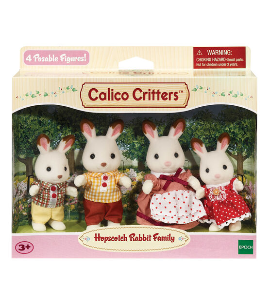 Calico Critters 4ct Hopscotch Rabbit Family Figures, , hi-res, image 2
