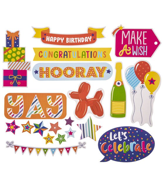 Park Lane Assorted Cardstock Shapes Pack Celebration, , hi-res, image 2