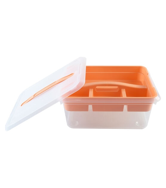 7" x 16" Orange Latchmate Plastic Storage Bin by Top Notch, , hi-res, image 2