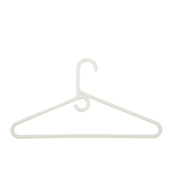 Honey Can Do 16.5" x 9" White Plastic Heavy Duty Shirt Hangers 18pk, , hi-res, image 3