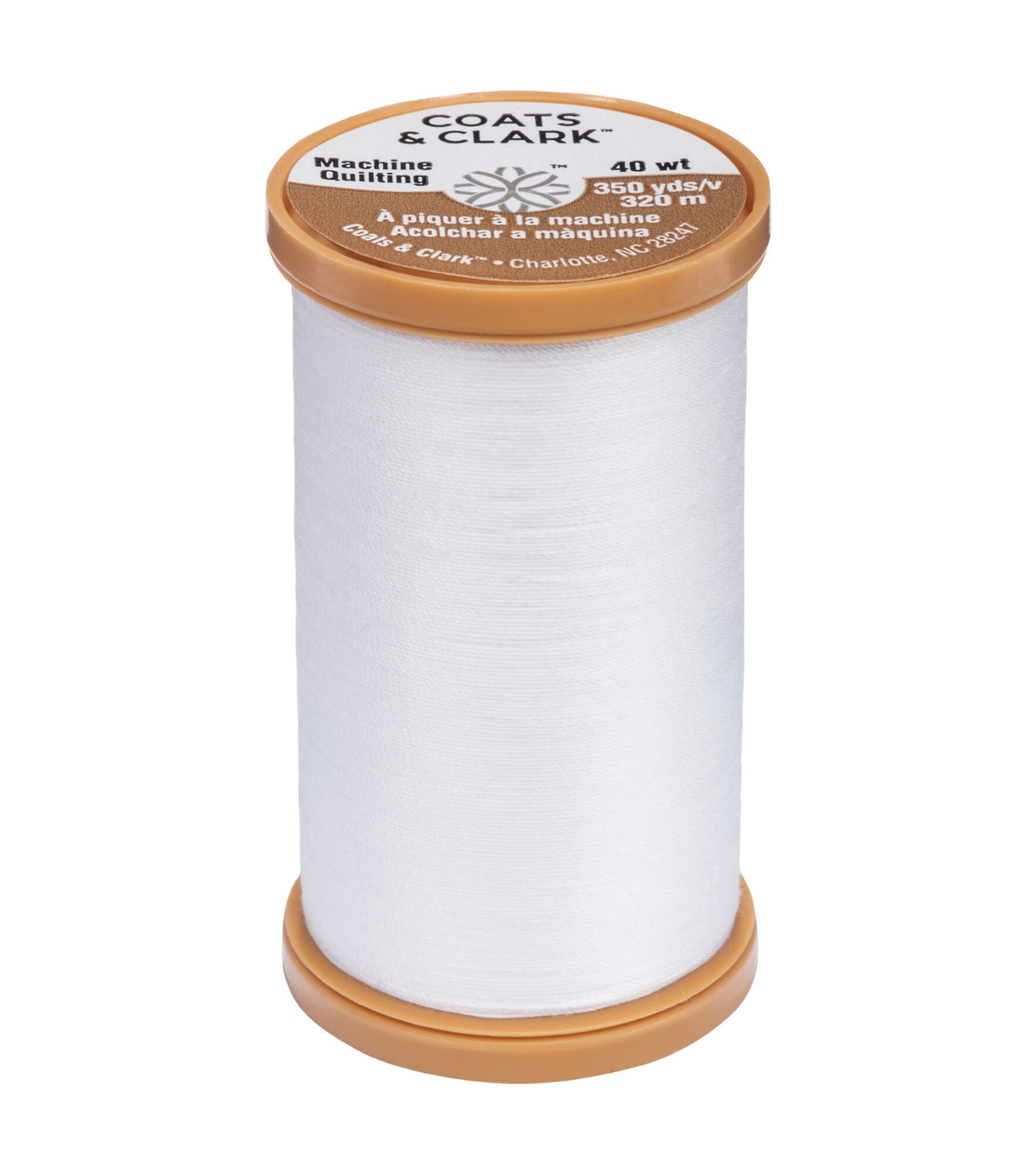 Coats & Clark Machine Quilting Cotton Thread 350yds , White, hi-res