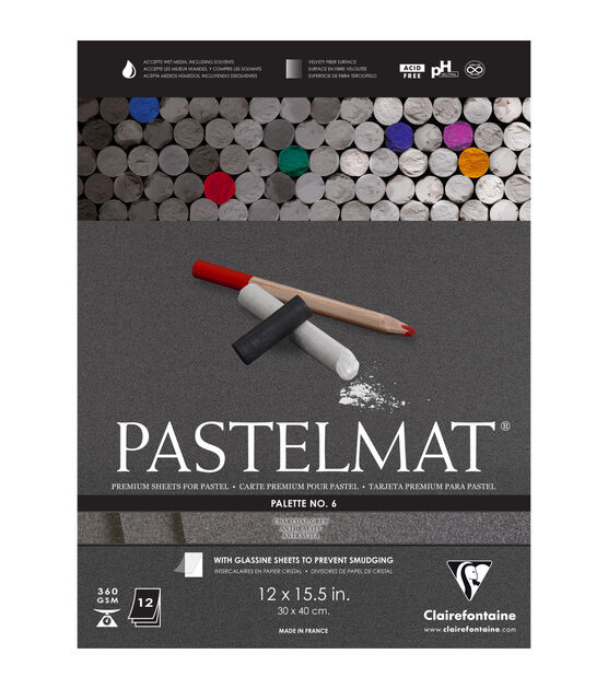 Clairefontaine 12 x 15.75 Premium Pastelmat Pad PL6