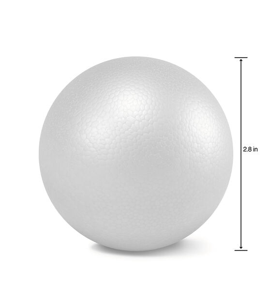 Smooth Foam 3" White Foam Balls 6ct, , hi-res, image 2