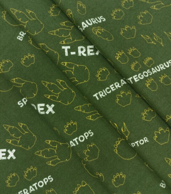 Dino Footprints Super Snuggle Flannel Fabric, , hi-res, image 2