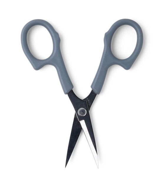 5" Gray Curved Tip Embroidery Scissors by Fabany, , hi-res, image 2