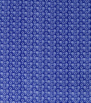 Blue Flowers & Bees Quilt Cotton Fabric by Keepsake Calico
