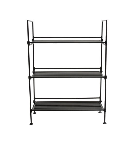 Organize It All 25" x 34" Espresso 3 Tier Freestanding Shelf, , hi-res, image 8