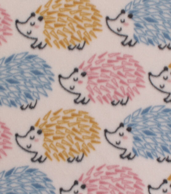 Hedgehogs Blizzard Fleece Fabric