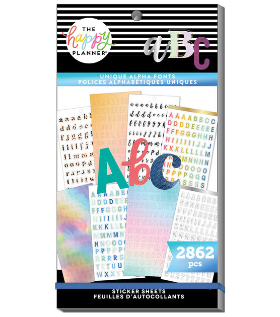 2862pc Unique Alpha Fonts Happy Planner Sticker Pack