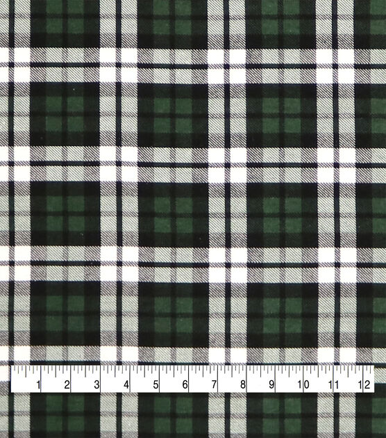 Green White Plaid 108" Wide Flannel Fabric, , hi-res, image 3