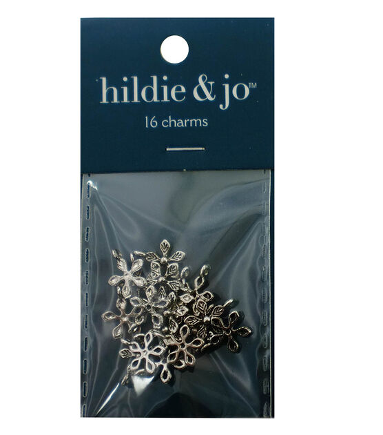 16pk Antique Silver Flower Charms by hildie & jo
